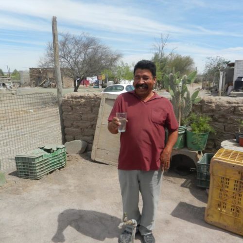 Raul Holding Clean Drinking Water Missionary, Missions, Catholic, Family Missions Company, Missionaries, Families, Christian, Gospel, Poverty, Preaching, Evangelization, Mission, Great Commission, Mexico, Build a Well, Clean Water, General Cepeda
