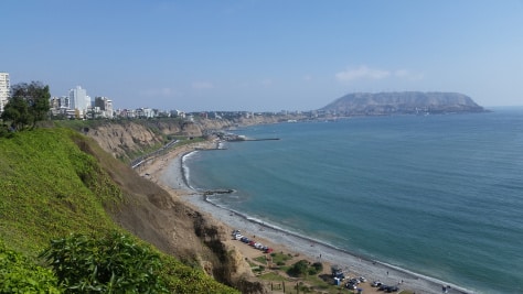 Pacific Coast in Lima, Peru