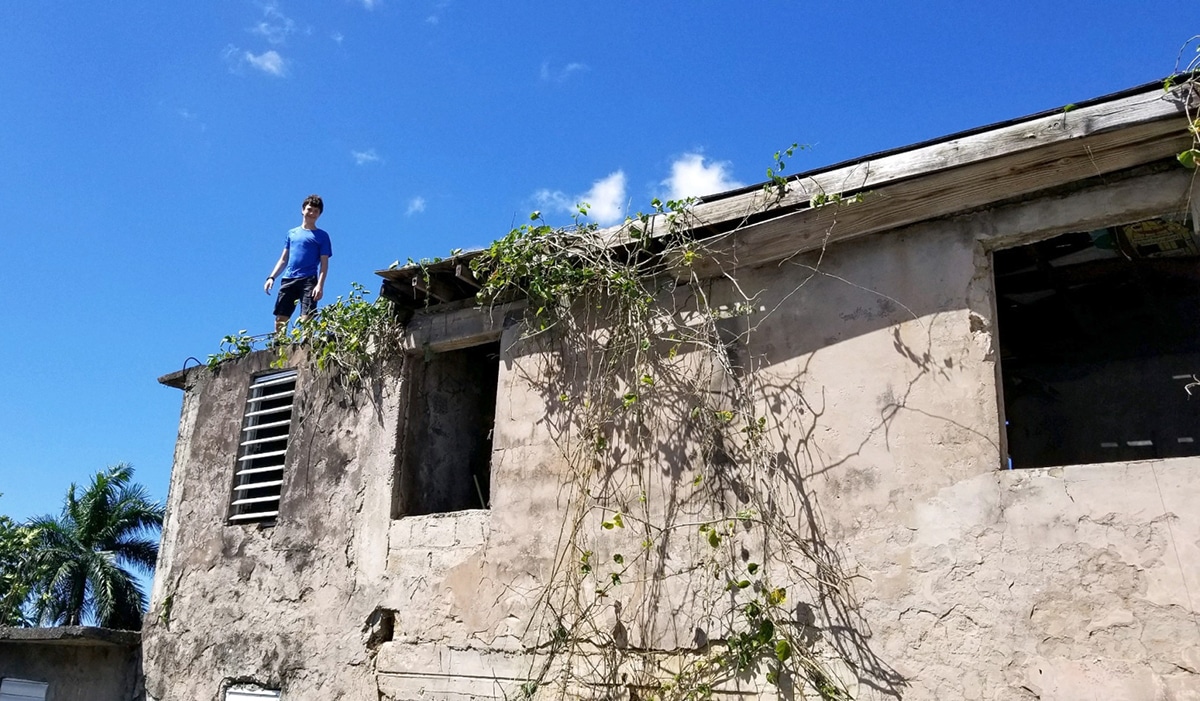 Zach on the roof