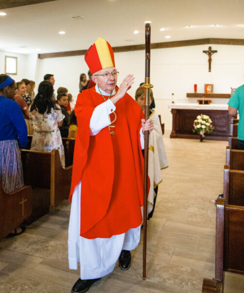 Bishop Deshotel at FMC's 25th anniversary Mass